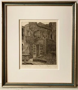 American Artist Eugene E. Loving Signed Original Etching Old New Orleans - Picture 1 of 8