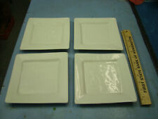 PILLIVUYT France Quartet 7 1/4" Square Plates Salad Set of 4 CGA2208, Model 041