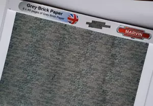 Grey Brick Paper for 00 Gauge Model Railway Scenery Building - Picture 1 of 4