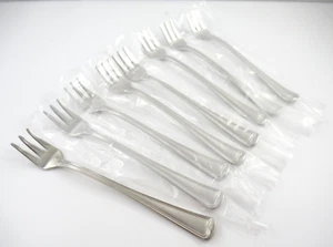 Gorham MONET FROSTED 8 Cocktail Forks 18/8 Stainless Flatware - Picture 1 of 6