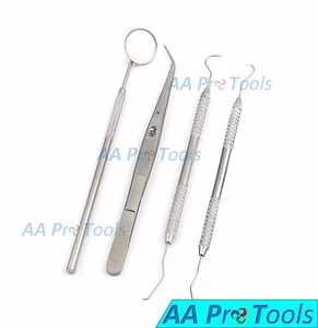 AAPRO KIT STRUMENTI DIAGNOSTICI DENTALI 4PZ PINZE A SPECCHIO EXPLORER & SONDE PR-455 - Foto 1 di 1