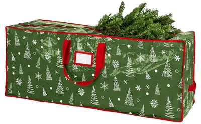 Bolsa de armazenamento de árvore de Natal para árvore artificial de 7,5 pés, impermeável com alças - Imagem 1 de 4
