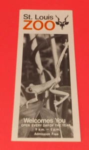 Vintage St. Louis Missouri Zoo Map Feeding Schedule Animal Show Tourist Brochure - Picture 1 of 1