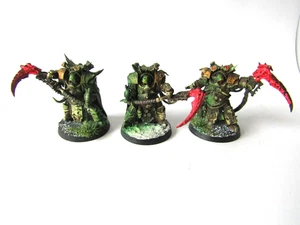 A8 WARHAMMER 40K CHAOS DEATH GUARD  ARMY -  DEATHSHROUD TERMINATORS WELL PAINTED - Picture 1 of 5