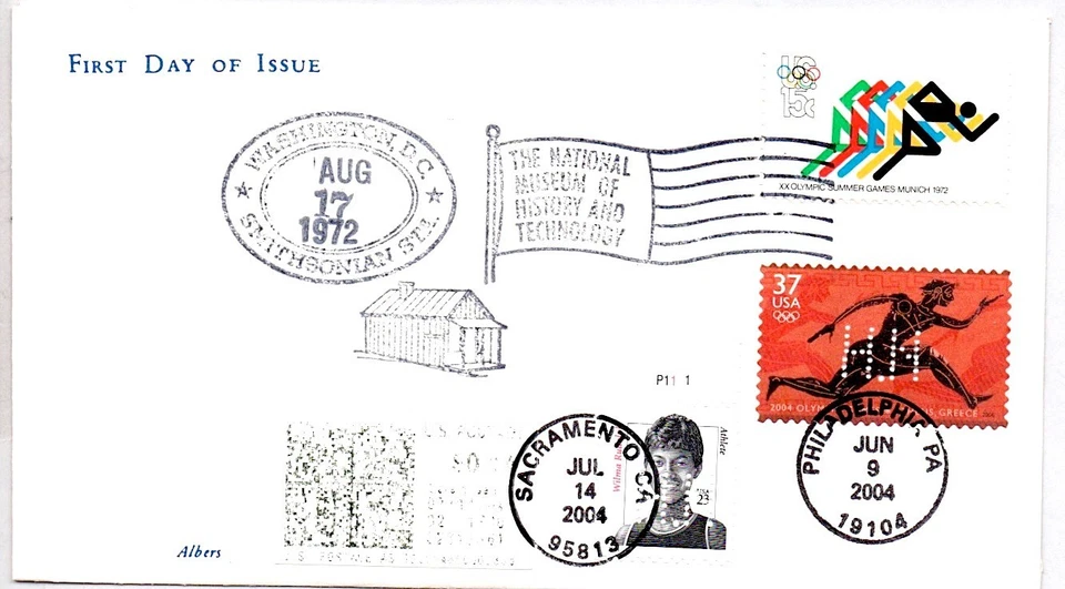 #1462 #3863 SUMMER OLYMPICS #3422 WILMA RUDOLPH TRACK & FIELD NAKANO PERFINS FDC - Image 1 of 1