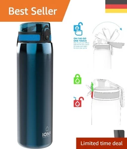 1200 ml Edelstahl Trinkflasche dunkelgrau, auslaufsicher & spülmaschinenfest - Bild 1 von 11