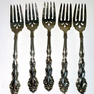 5 tenedores de ensalada Betty Crocker 1971 placa de plata Oneida Community BEETHOVEN - Imagen 1 de 19