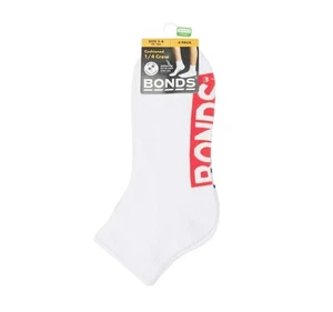 8 Pairs X Bonds Kids Logo Light Cushioned Quarter Crew Multi White Socks - Picture 1 of 3