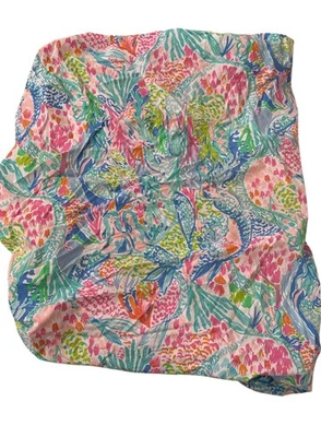 HOJA DE CUNA AJUSTADA POTTERY BARN KIDS LILLY PULITZER Algodón Orgánico MERMAIDS COVE Foto 1 de 2