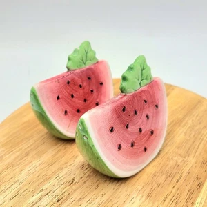 Susan Winget Watermelon Slice salt and pepper shakers 2.5" x 3.5" - Picture 1 of 9