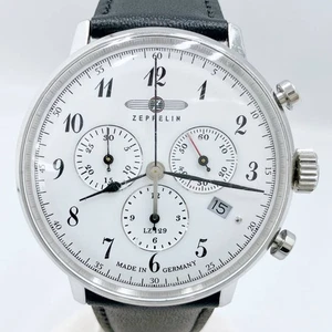 ZEPPELIN Zeppelin LZ129 Quartz White Dial Chronograph Used Watch - Picture 1 of 6