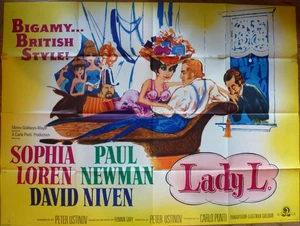 Original Affiche Du Film,Lady L,1965,Loren,Niven,Newman,101 CM X 76 CM,Rare - Bild 1 von 6
