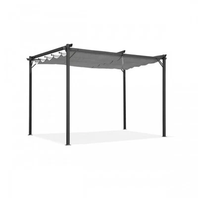 Garten Pergola Pavillon mit einstellbarem Stoffdach - Irda I 2,9x2,9m - Bild 1 von 4