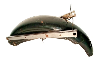 1968+ Harley Ironhead KLH OEM Rear Fender With Trim - Image 1 of 4