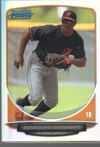 RANDOLPH GASSAWAY 2013 BOWMAN CHROME DRAFT PICKS PROSPECTS REFRACTOR  #BDPP89