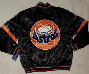 Houston Astros Starter Jacket Full Snap Quilt Lined 77' Badging Crush City Med🔥 - Picture 1 of 20