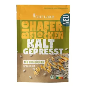 YouFlake KALTGEPRESST Bio Haferflocken PUR - Bild 1 von 4
