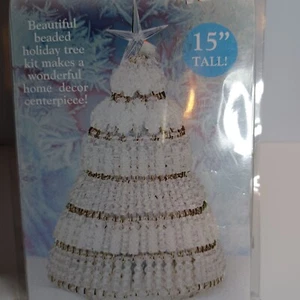 De Colección Cuentas 15" Árbol de Navidad Kit Adorno Sensaciones Sellado Nuevo Plata Transparente Lg - Imagen 1 de 6