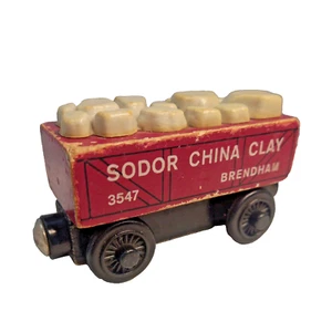 Red Sodor China Clay Car 2000 Vintage Thomas the Tank and Friends Wooden Train - Foto 1 di 7