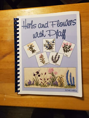 Libro de patrones bordados máquina de coser hierbas y flores PFAFF Cindy Losekamp Foto 1 de 4