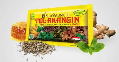 12 Sachets TOLAK ANGIN BOX FLU DRINK LIQUID HONEY & MINT Sido Muncul Lot air