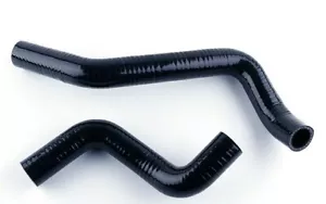 FOR TOYOTA STARLET GLANZA 4EFTE TURBO EP91 86-89 BLACK SILICONE RADIATOR HOSE - Picture 1 of 9
