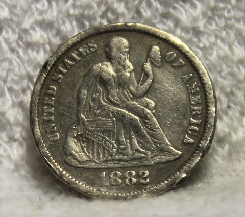1882 seated dime Cover