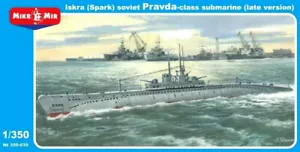 Kit modelo submarino clase Mikro Mir 350-035 - 1/350 Iskra (Chispa) soviet Pravda - Imagen 1 de 12