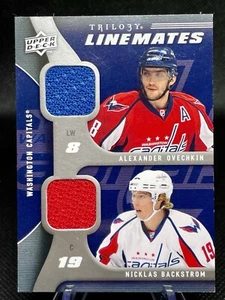 Alex Ovechkin 2009-10 UD Trilogy Linemates Nicklas Backstrom Game Used LM-OB - Picture 1 of 2