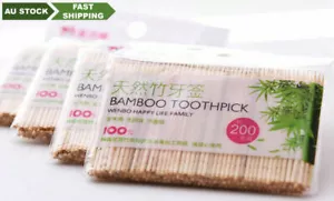 5 bags 1000 Pieces Premium Quality Bamboo Toothpick Natural Healthy Smooth 竹牙签 - Picture 1 of 5