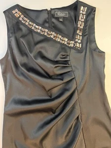 Vestido Granero Para Mujer Talla 6 LBD Pequeño Negro Vestido Joyas Sexy Sin Mangas - Imagen 1 de 17