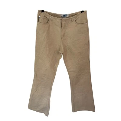 Vintage y2k 90s Tilt Khaki Beige Waistless Mid-rise Bootcut Pants Size GUC  - Image 1 of 4