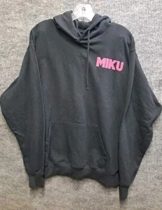 Size L FYE Hatsune Miku sweatshirt hoodie Black LS Animae Blended Fabric - Picture 1 of 6
