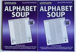Lot of 2 Alphabet Soup Puzzle Books Penny Press Selected Series Hidden Word Game - Bild 1 von 5