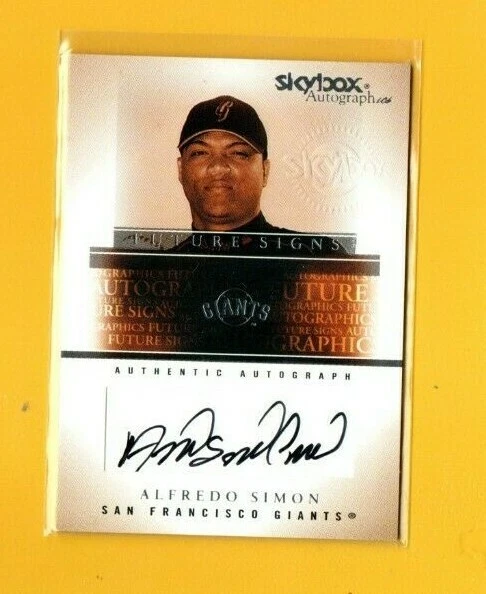 D16445  2005 SkyBox Autographics Future Signs Autograph  Alfredo Simon #33/85  - Image 1 of 1