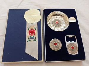 Vintage Luxury Set Sity of Nice France Ashtray Bottle Opener & Wine Stopper +Box - Picture 1 of 17