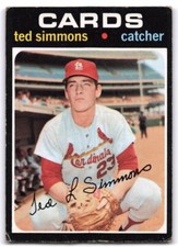 1971 Topps Ted Simmons Rookie St. Louis Cardinals #117