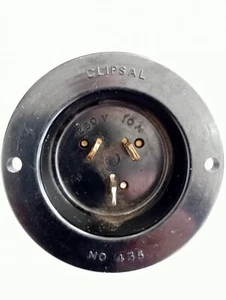 Vintage Bakelite Recessed Power Plug Socket - Picture 1 of 2