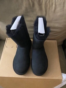UGG Australia Mini Bailey Button II Damen Größe 5 schwarz Winterstiefel - Bild 1 von 5