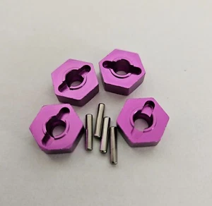 Adattatori e perni ruota in lega esagonale auto RC M12 12 mm viola - Foto 1 di 2