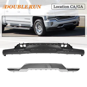 Front Bumper Valance + Chrome Skid Plate For Silverado 1500 2016-2019 With Z71 - Picture 1 of 7