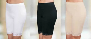 Damen Unterhose Langbein Langbeinschlüpfer Boxershorts Spitze 100% Baumwolle - Bild 1 von 8