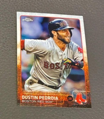 2015 Topps Chrome #172 Dustin Pedroia Boston Red Sox - Image 1 of 2