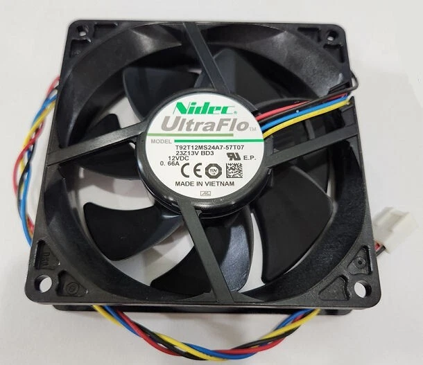 Nitec UltraFlo T92T12MS24A7-57T07 12V 0.66A 92mm x 92mm x 25mm PWM Fan, 4Pin PWM - Image 1 of 1
