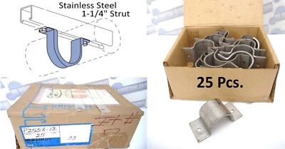 (25-SS PIPE STRAPS) UNISTRUT - P2558-12 SS - Stainless 1-1/4" PIPE STRAP STRUT - Изображение 1 из 4