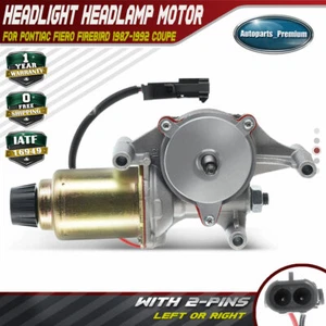Headlight Headlamp Motor for Pontiac Firebird 1987-1992 Right Fiero 87-88 Left - Picture 1 of 10