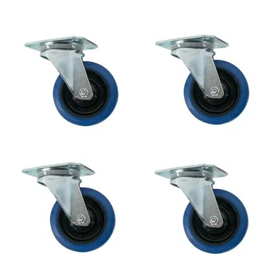 Rueda de goma azul 4 OSP giratoria premium de 4" para fundas de carretera ATA Rack ATA-AZUL-4  Foto 1 de 4