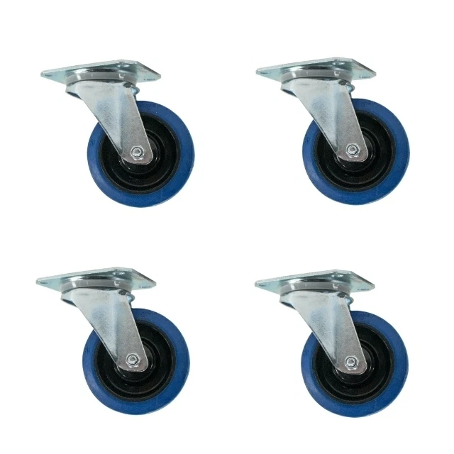 Rueda de goma azul 4 OSP giratoria premium de 4" para fundas de carretera ATA Rack ATA-AZUL-4  Foto 1 de 4