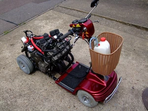 Honda CBR 400RR NC23 Bike engined Shoprider Sovereign mobility scooter project. - Picture 1 of 10