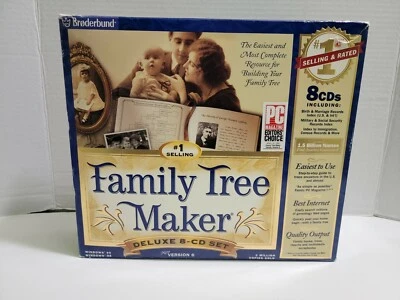 Family Tree Maker Deluxe 8-CD Set Version 6 (Windows 95/98) - Image 1 of 4